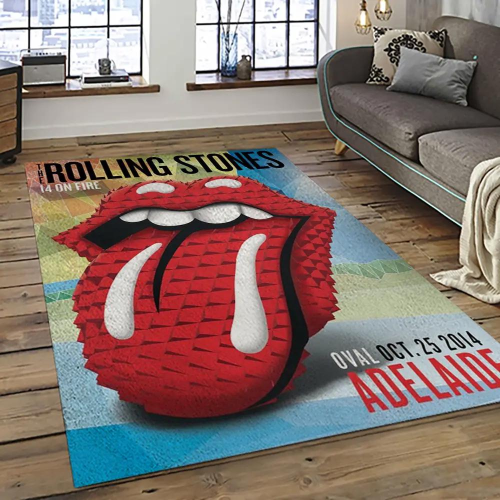 Band the rolling stones music carpet rectangle area rug for living room bedroom decor trs47 Rectangle Rug