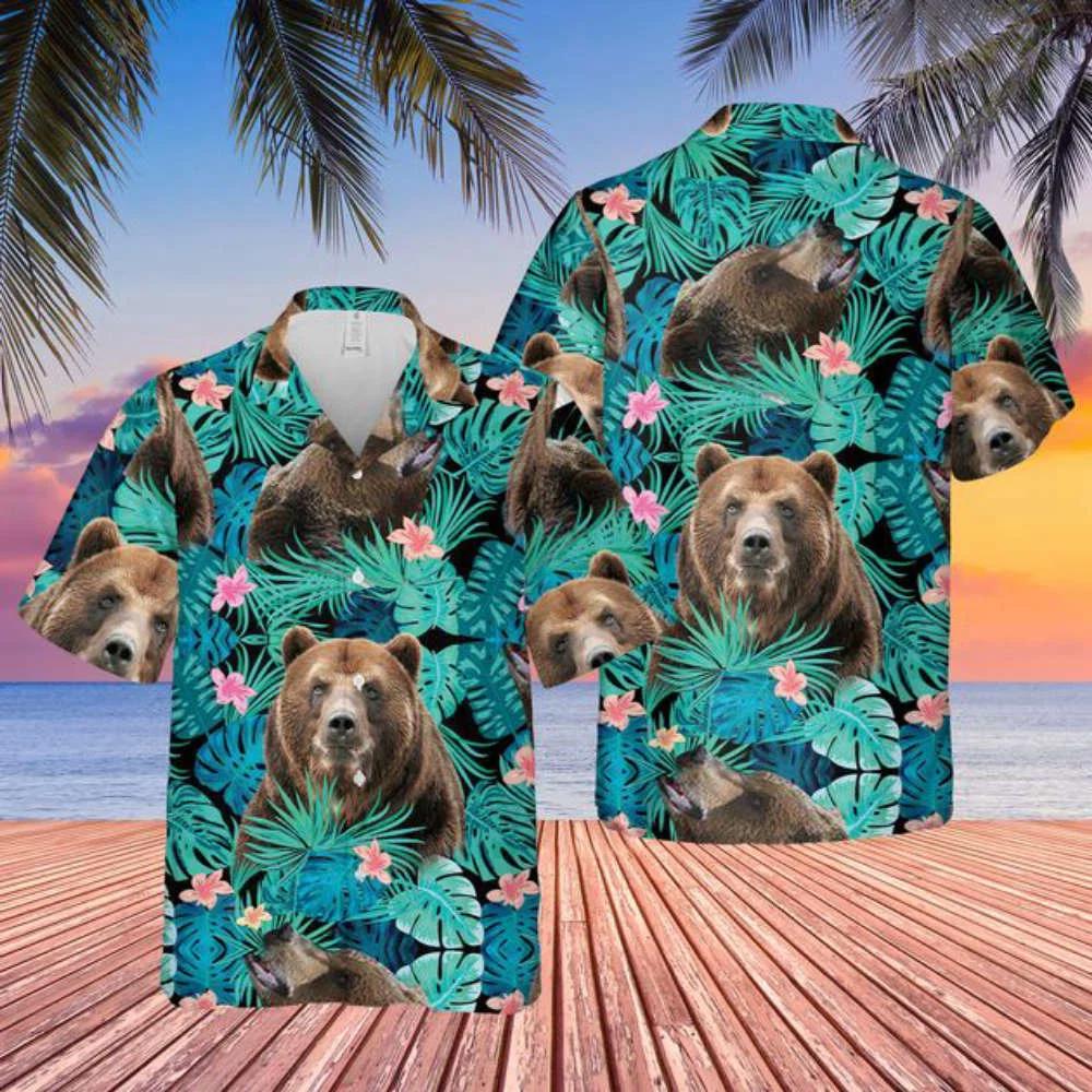 Bear tropical hawaiian shirt Hawaii Shirt