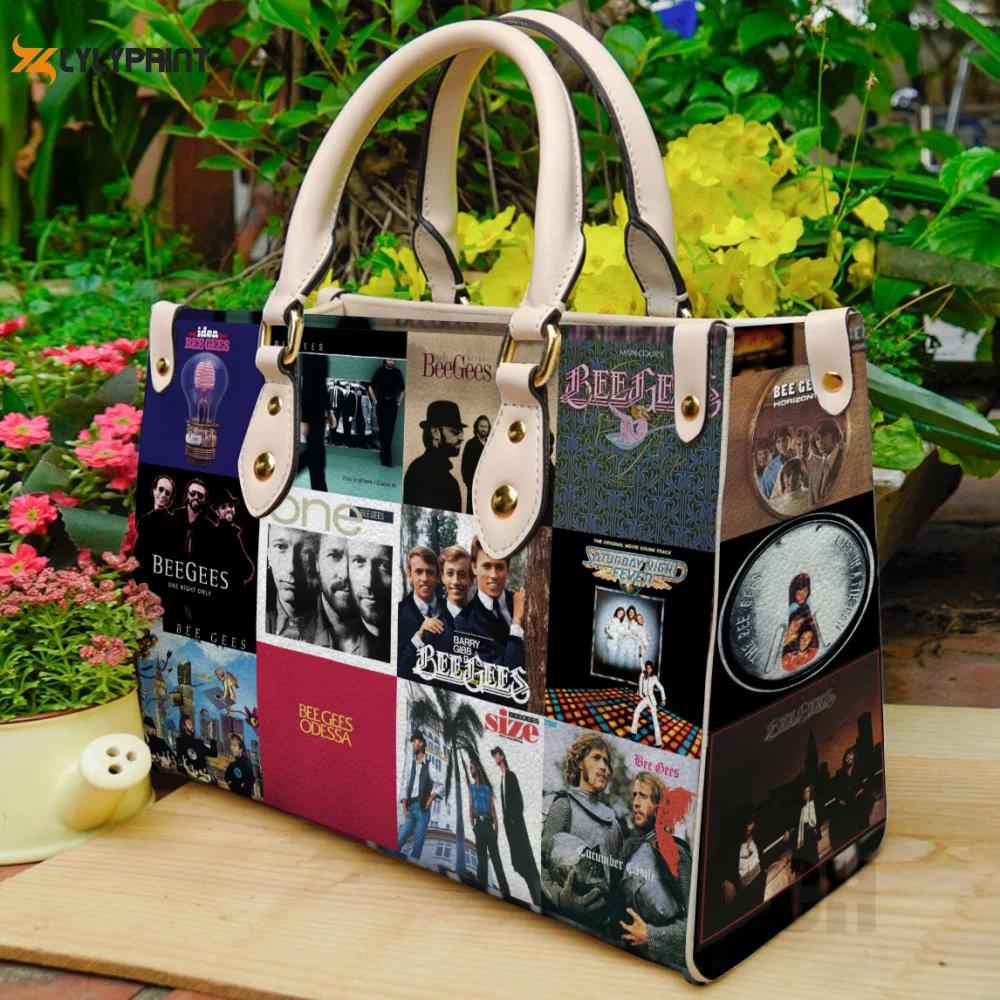 Bee gees leather bag for women gift 1987 Women Leather Hand Bag