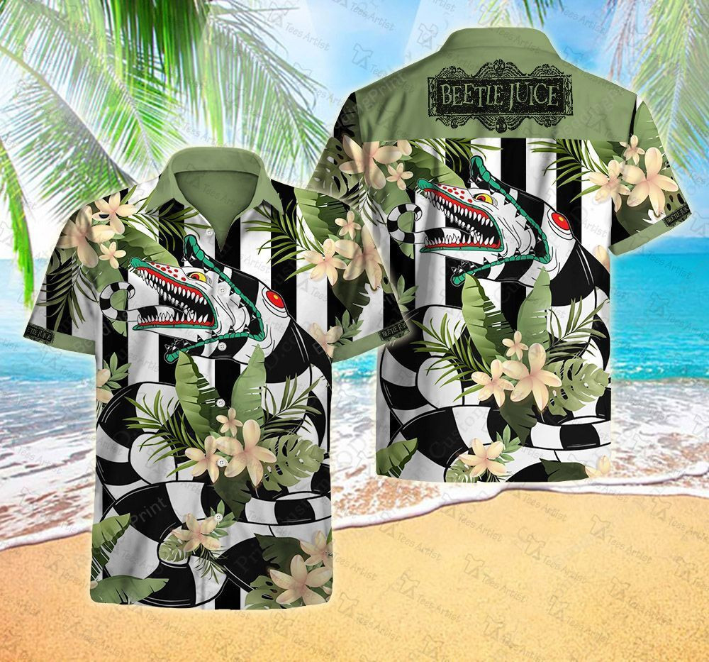 Beetlejuice hawaii 3d shirt Hawaii Shirt Shorts & Flip Flops