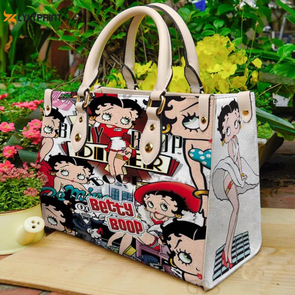 Betty boop 4 leather bag for women gift 4059 Women Leather Hand Bag