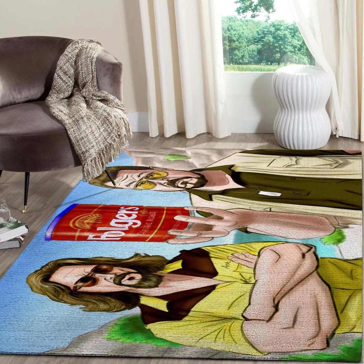 Big lebowski area rug living room rug home decor movie floor decor the us decor Rectangle Rug