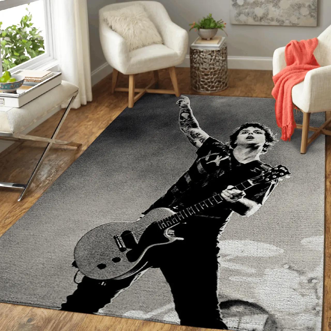 Billie joe armstrong live bwg music art art for fans area rug living room carpet rug regtangle carpet floor decor home decor Rectangle Rug