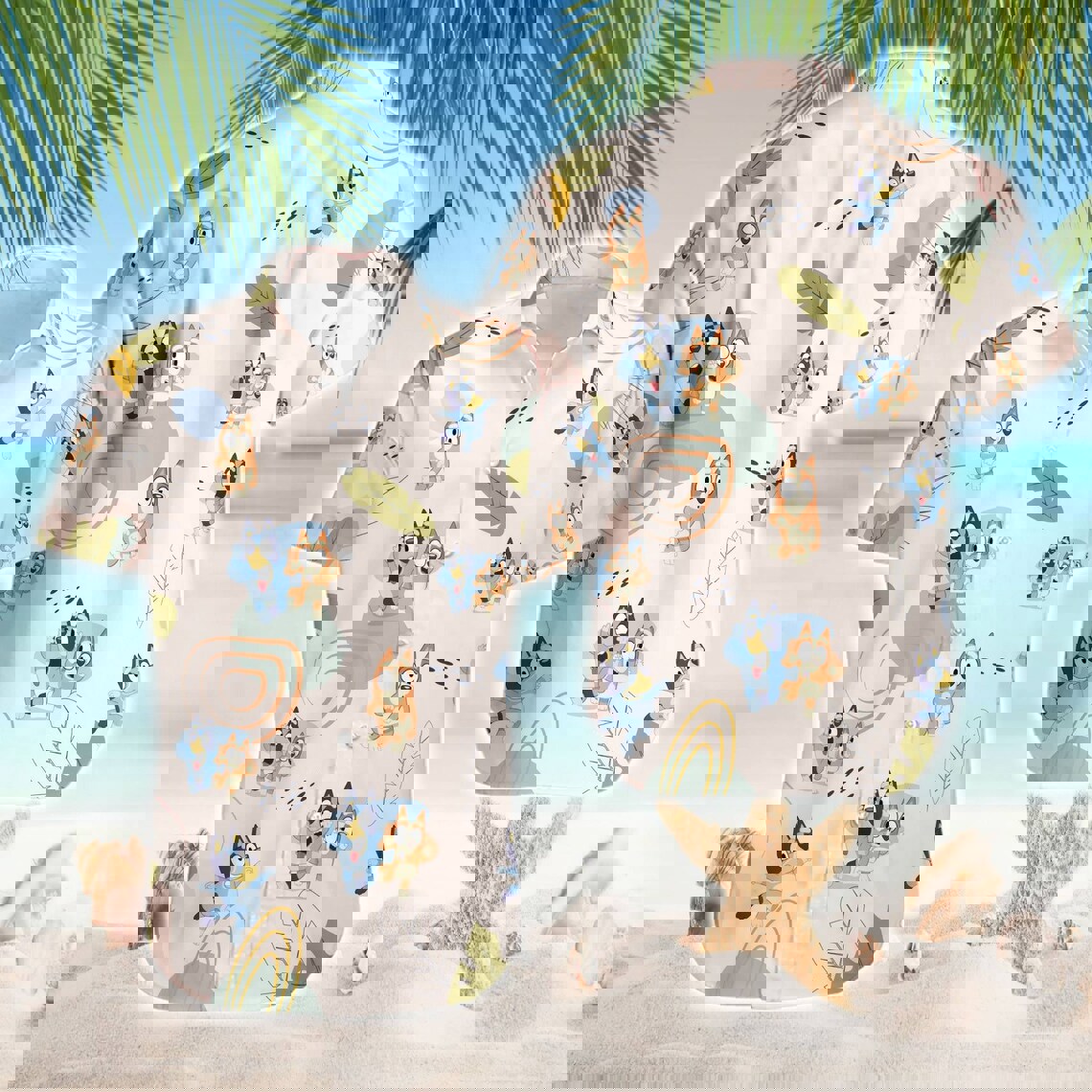 Bluey friends hawaiian shirt 1 Hawaii Shirt Shorts & Flip Flops