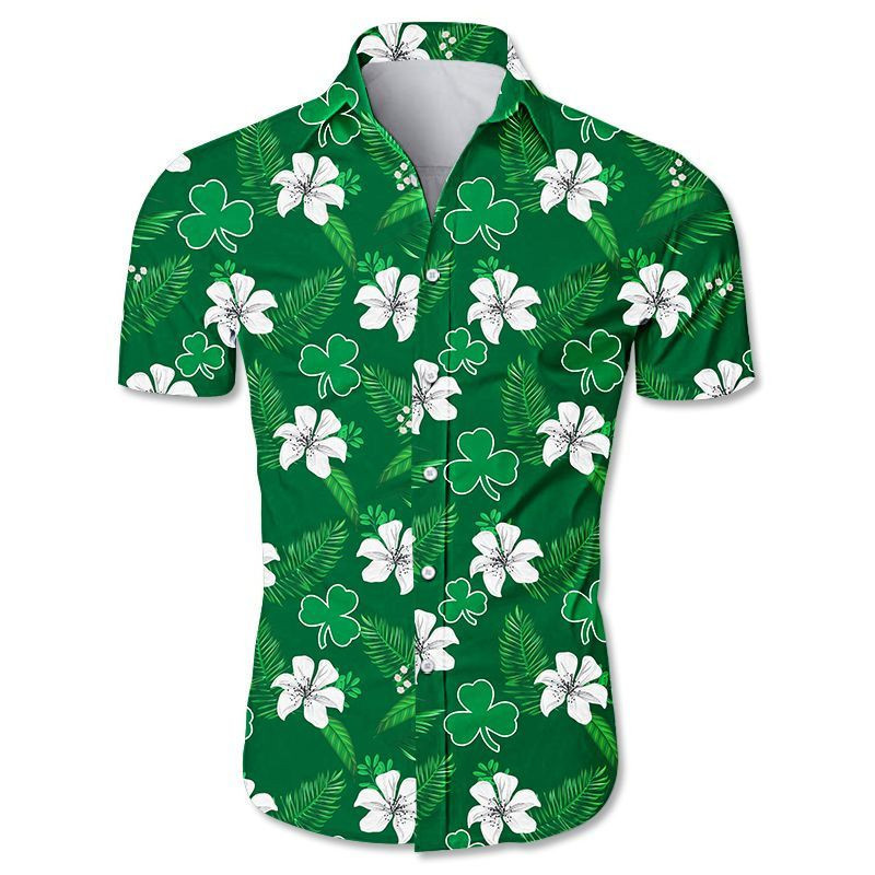 Boston celtics hawaiian shirt short sleeve for summer Hawaii Shirt Shorts & Flip Flops
