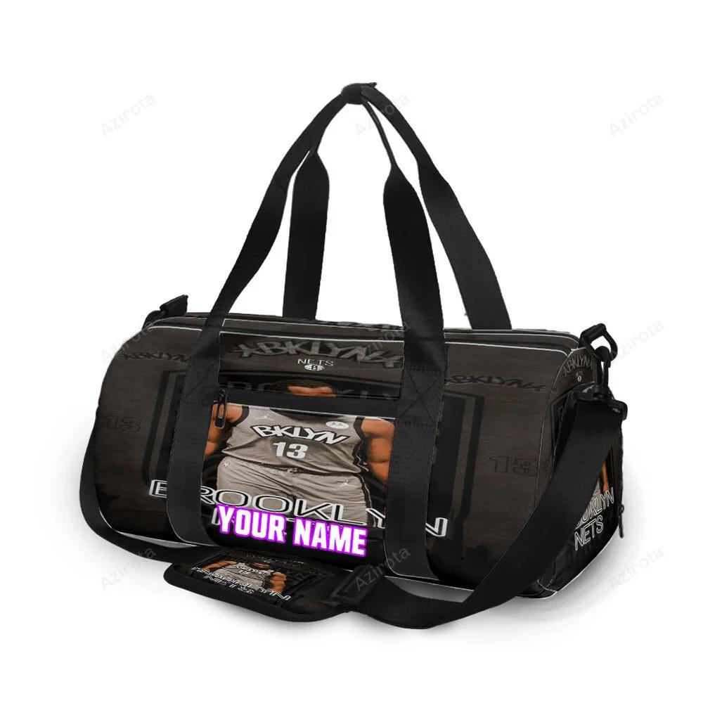 Brooklyn nets james harden1 personalized name travel bag gym bag 1060 Travel Bag