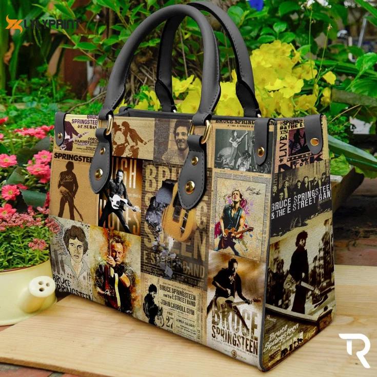 Bruce springsteen 3 leather handbag gift for women 4475 Women Leather Hand Bag