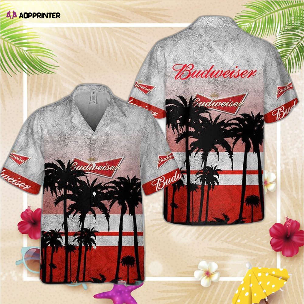 Budweiser beer palm tree hawaiian shirt for men women Hawaii Shirt