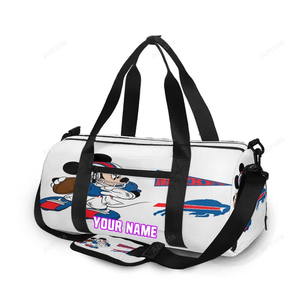 Buffalo bills mickey v1 personalized name travel bag gym bag 48 Travel Bag