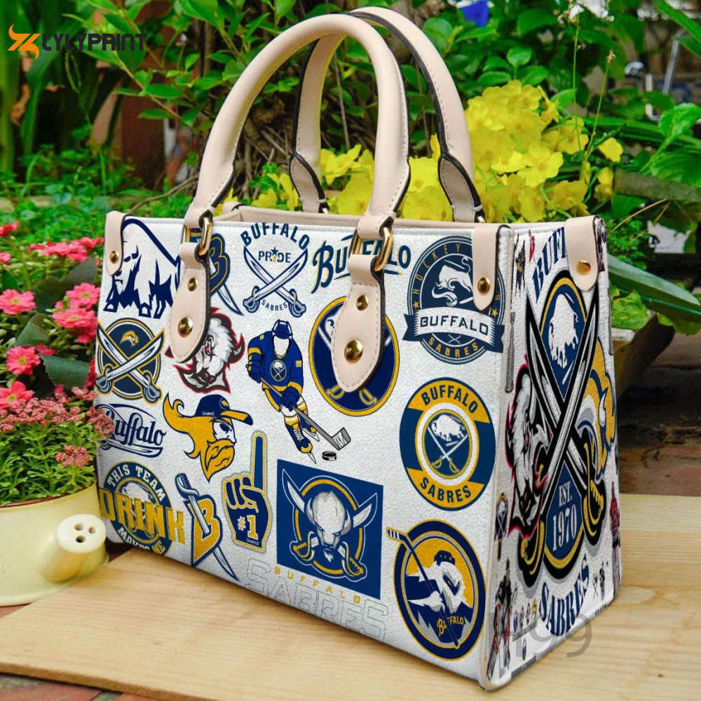 Buffalo sabres leather handbag gift for women 4250 Women Leather Hand Bag