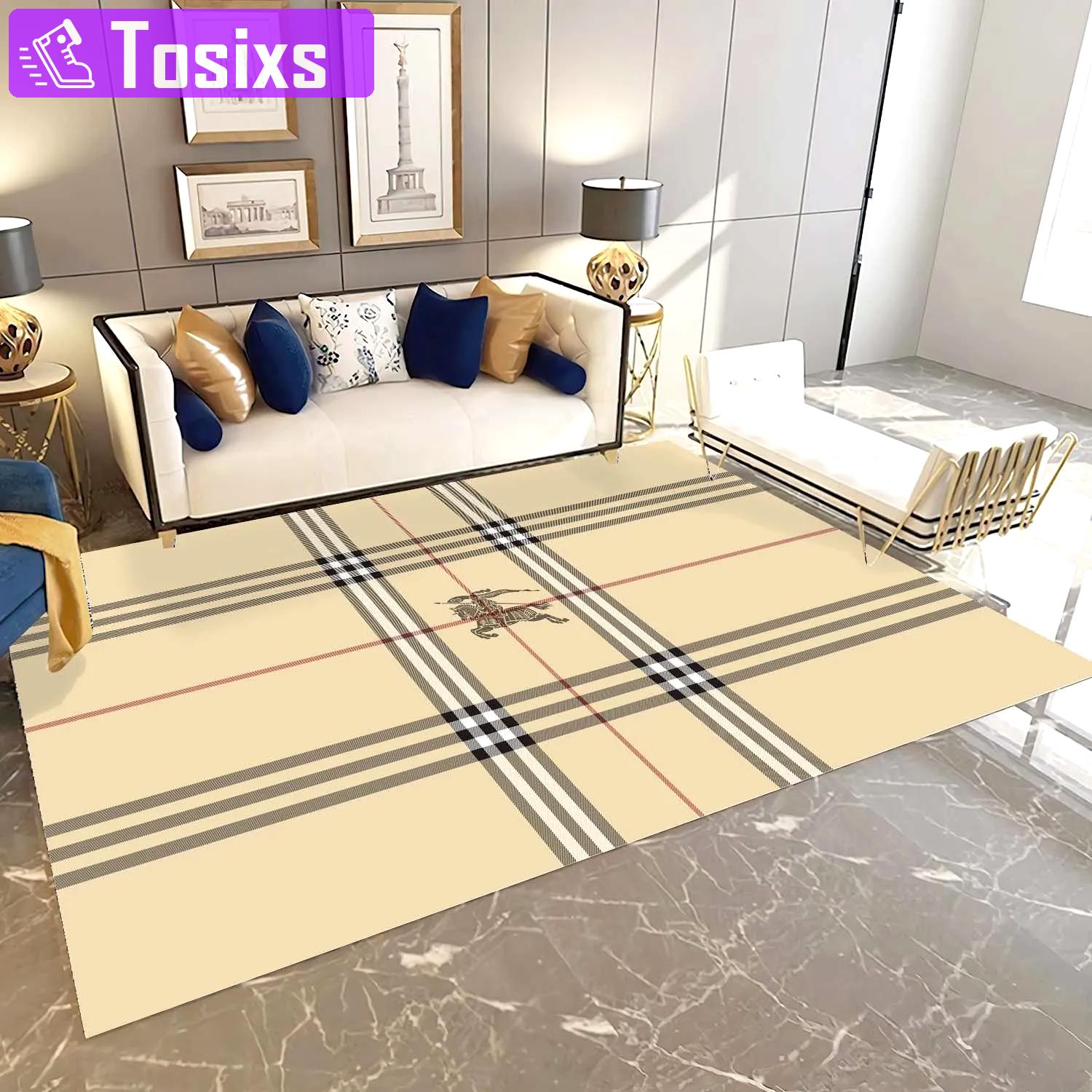 Burberry logo type 242. Upgrade Your Living Room with Luxury Home Decor: Area Carpets, Floor Decor, Door Mats, and Hot Gift Items with style a High-End Fashion Brand Rectangle Rug