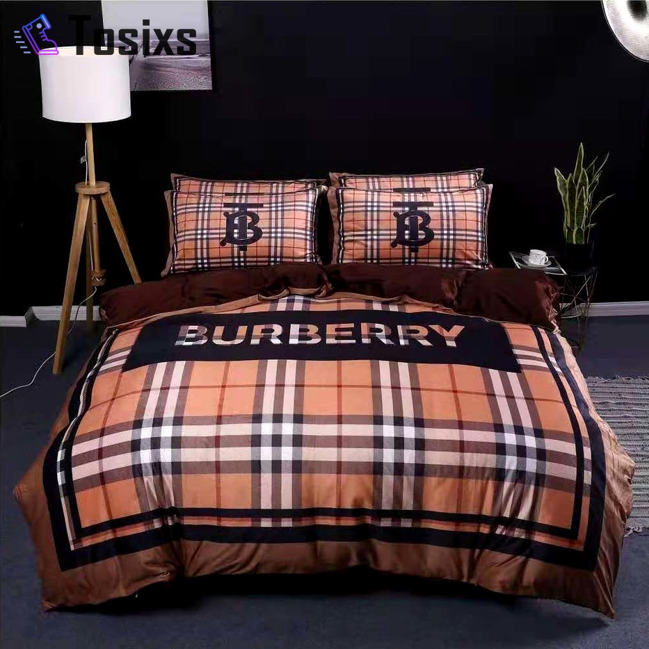 Burberry luxury logo fashion brand premium bedding set home decor