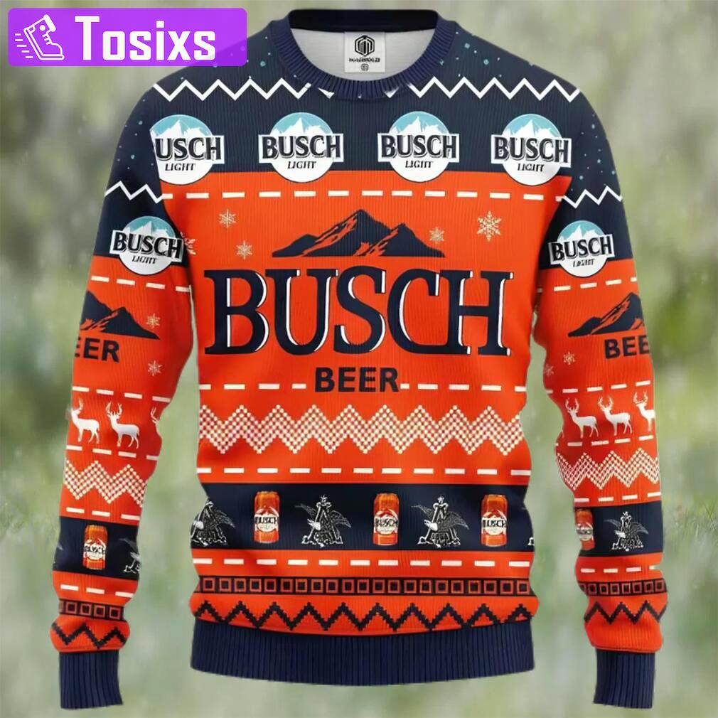 Busch light beer ugly christmas sweater, faux wool sweater, gifts for beer lovers, international beer day, best christmas gifts for 2022 ? prinvity Christmas Ugly Sweater