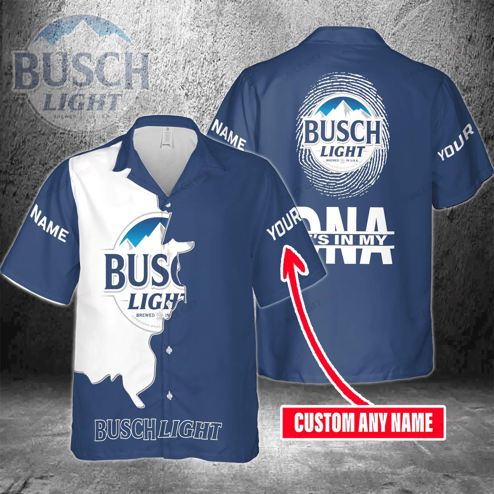 Busch light custom name it’s in my dna hawaiian shirt  for men and women Hawaii Shirt