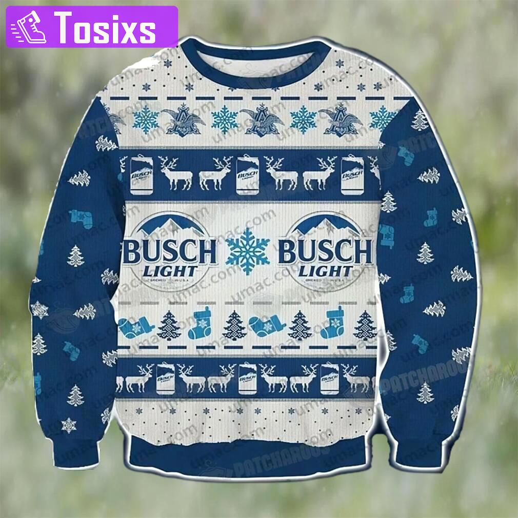 Busch light snow christmas ugly sweater gift for lover Christmas Ugly Sweater