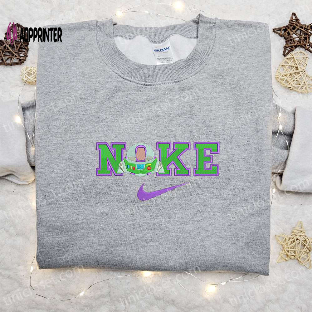 Buzz lightyear x nike cartoon embroidered sweatshirt: best nike-inspired birthday gift idea Embroidered Shirt