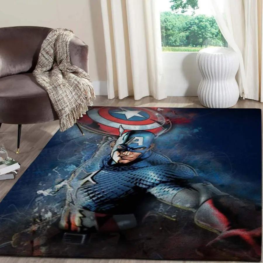 Captain america movie area rug living room rug home decor 20030441 Rectangle Rug