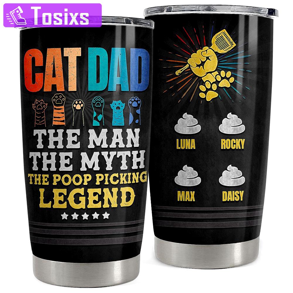 Cat dad legend personalized tumbler cup Personalized Tumbler