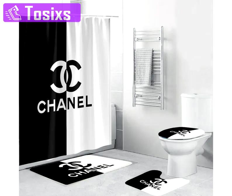 Chanel bathroom set bath mat hypebeast home decor luxury fashion brand Bathroom Set