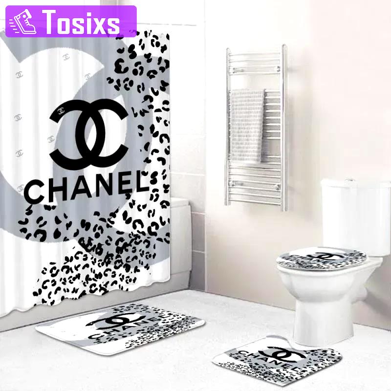 Chanel bathroom set bath mat luxury fashion brand hypebeast home decor Bathroom Set