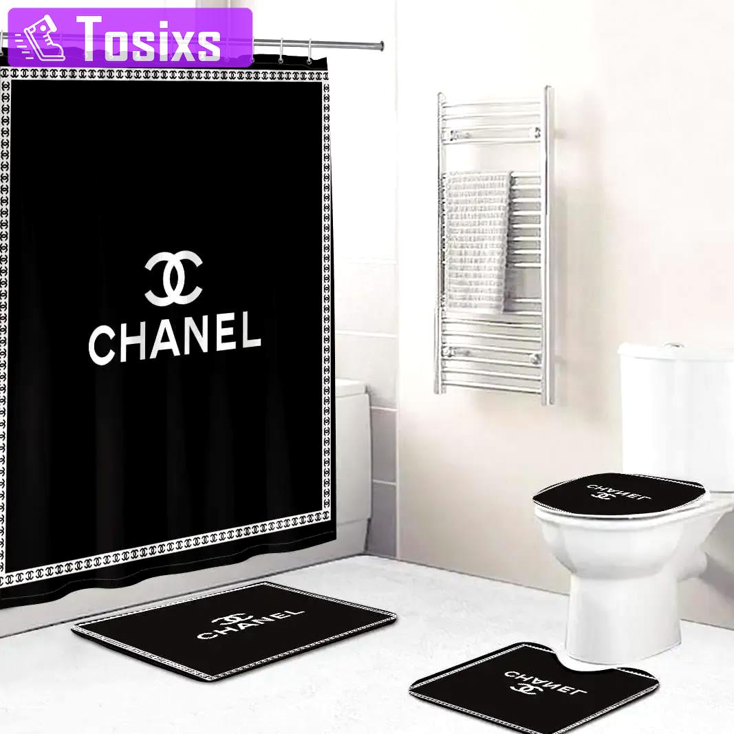 Chanel bathroom set hypebeast home decor luxury fashion brand bath mat Bathroom Set