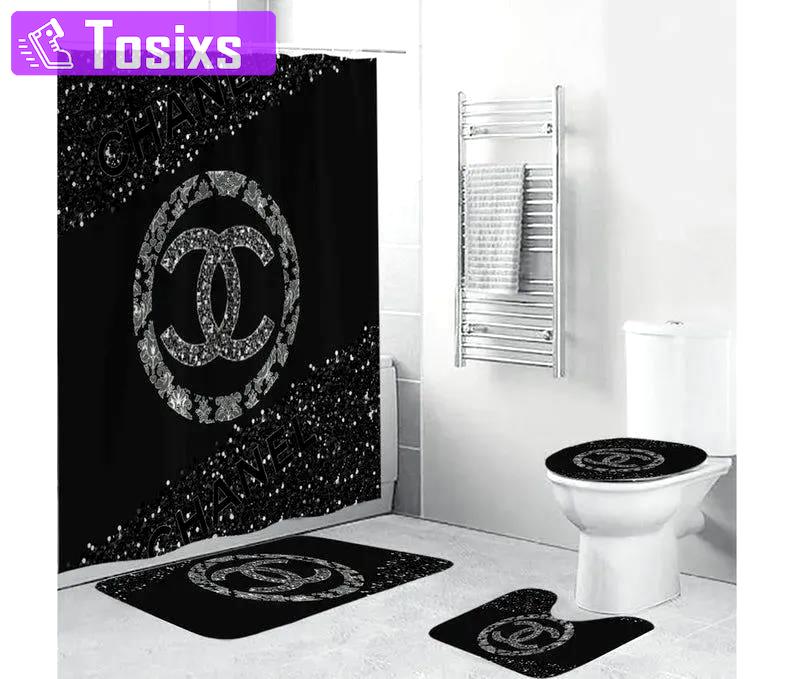 Chanel bathroom sets home decor bath mat luxury fashion brand hypebeast Bathroom Set