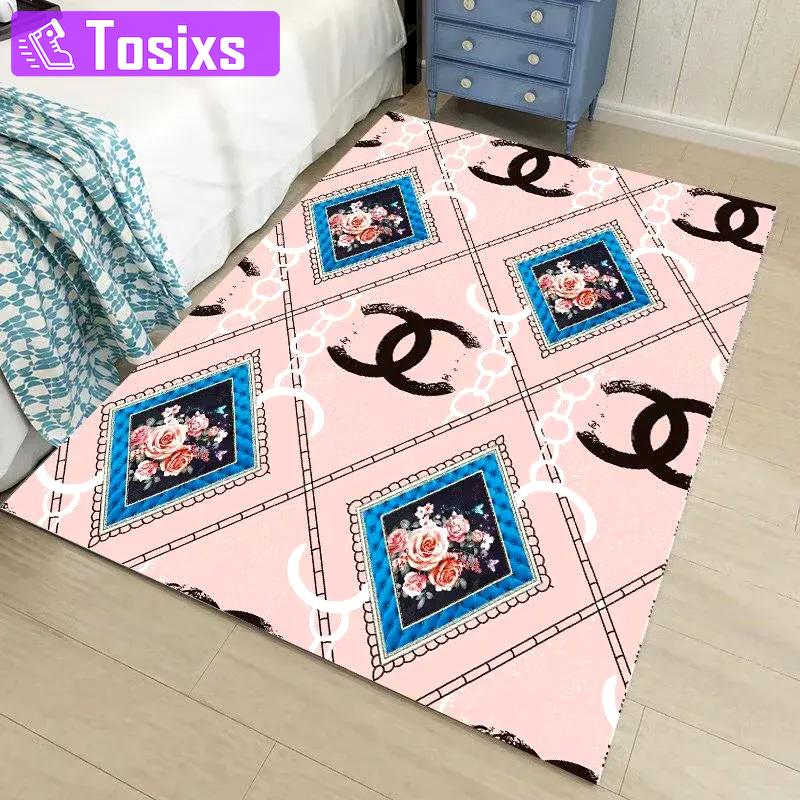Chanel limited logo type 1116. Upgrade Your Living Room with Luxury Home Decor: Area Carpets, Floor Decor, Door Mats, and Hot Gift Items with style a High-End Fashion Brand Rectangle Rug