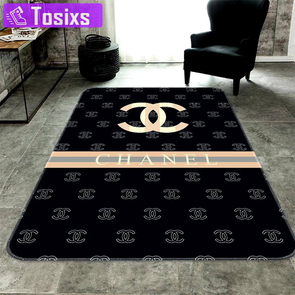 Chanel limited logo type 620. Upgrade Your Living Room with Luxury Home Decor: Area Carpets, Floor Decor, Door Mats, and Hot Gift Items with style a High-End Fashion Brand Rectangle Rug