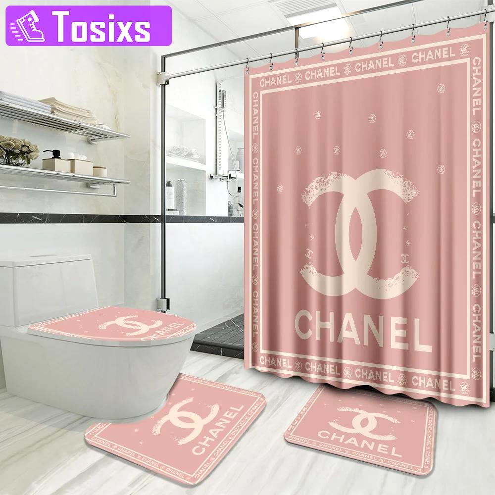 Chanel pinky premium fashion luxury brand bathroom set home decor Bathroom Set