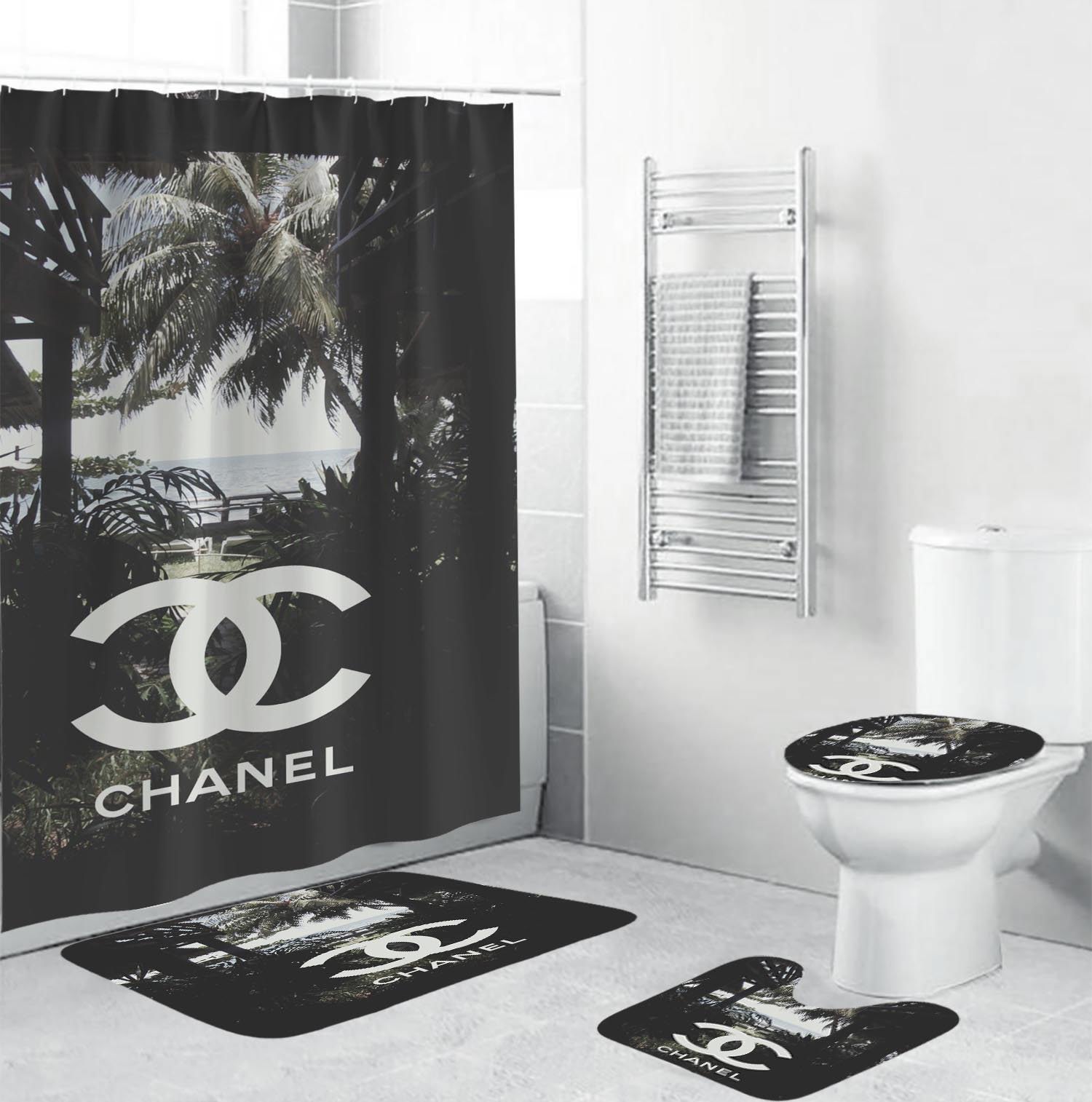 Chanelin hawaii scence luxury fashion brand bath mat home decor bathroom sets hypebeast Bathroom Set