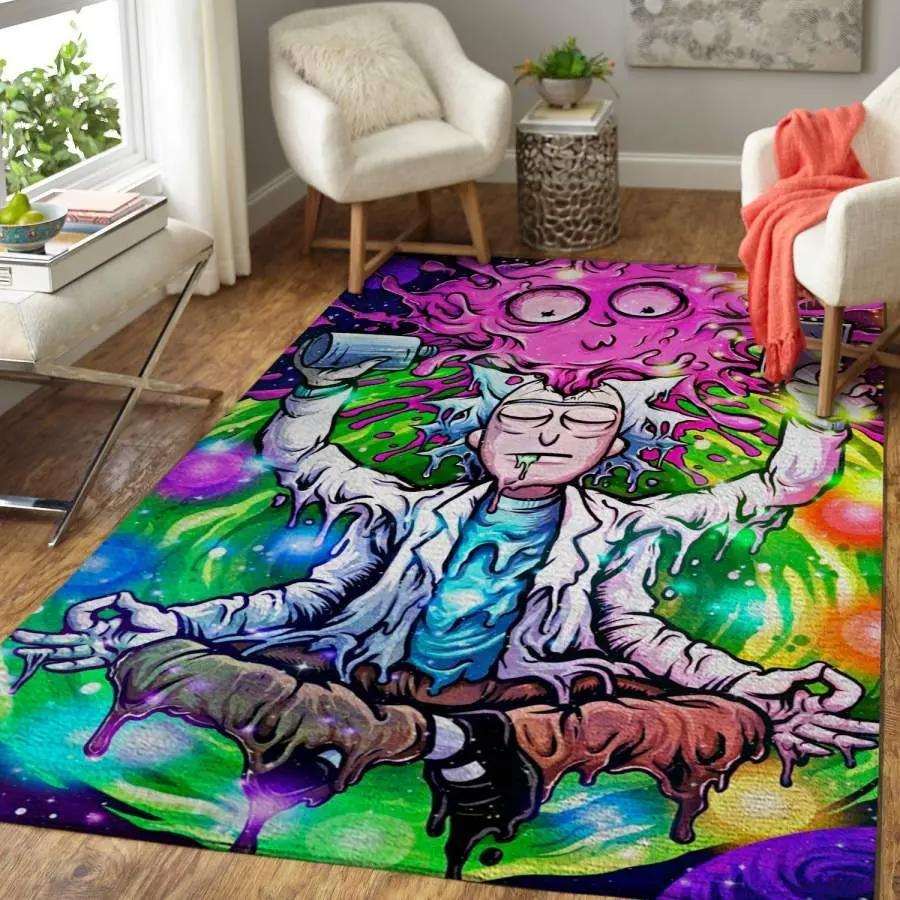 Chaos colorful rick and morty area rug living room rug home decor movie ofd 1910123 Rectangle Rug