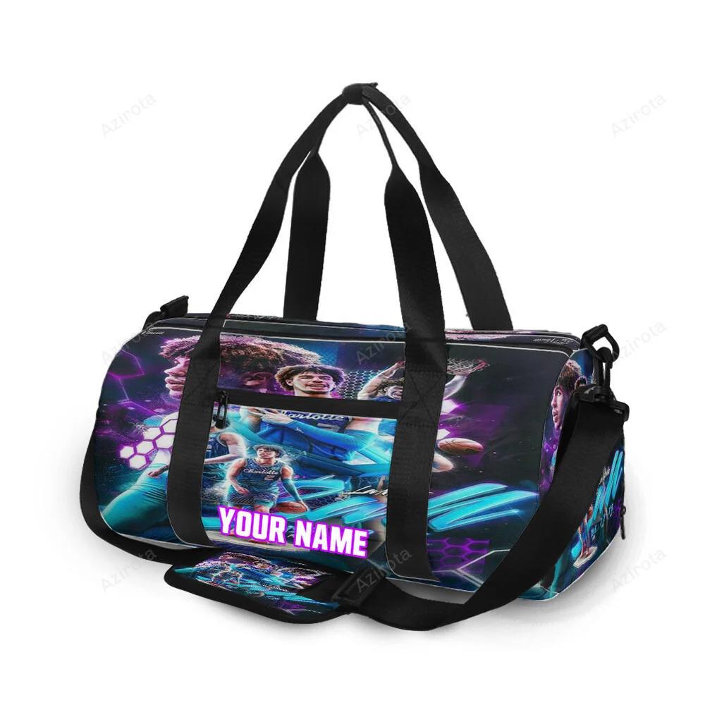 Charlotte hornets lamelo ball8 personalized name travel bag gym bag 1674 Travel Bag