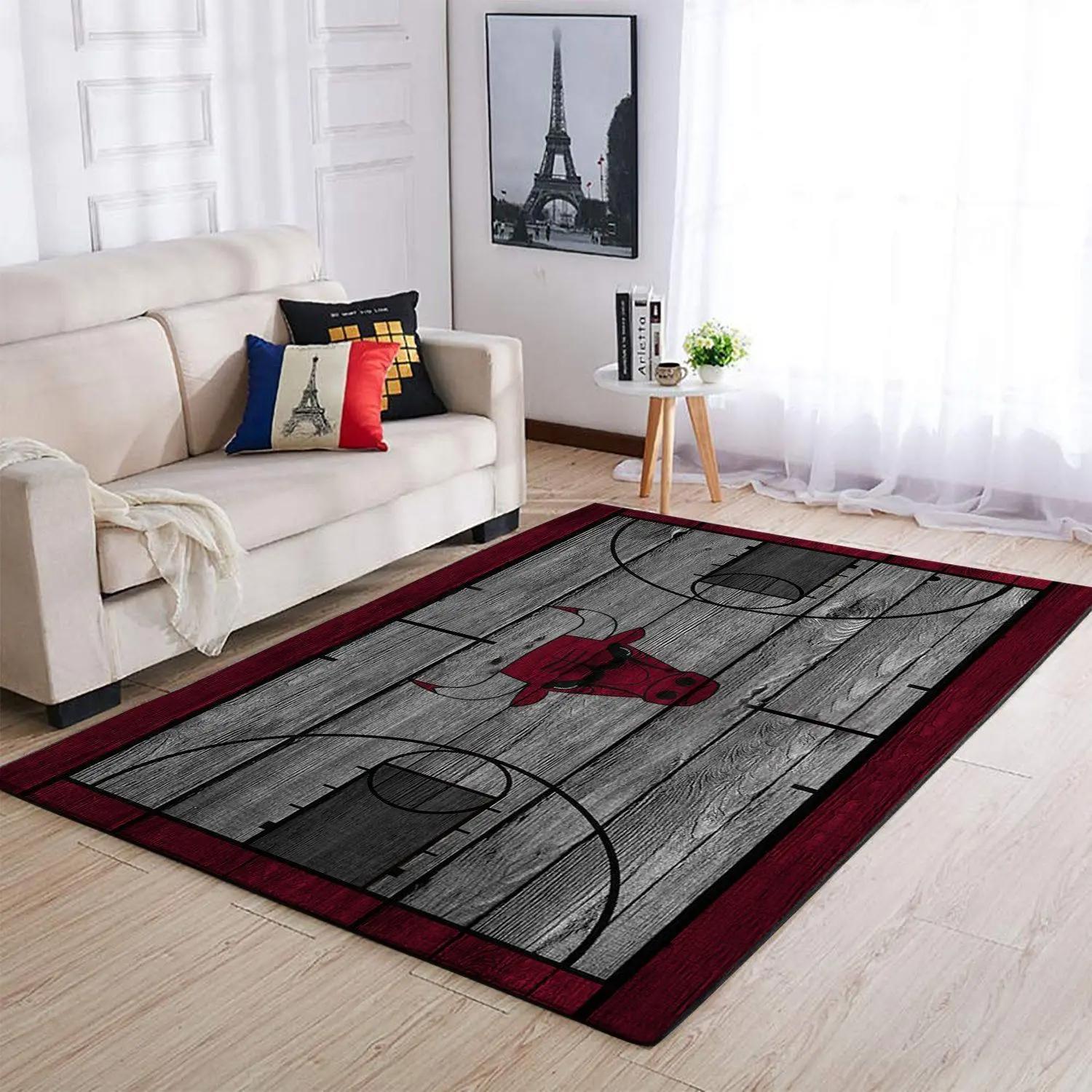 Chicago bulls area rug nba carpet living room carpet rug regtangle carpet Rectangle Rug