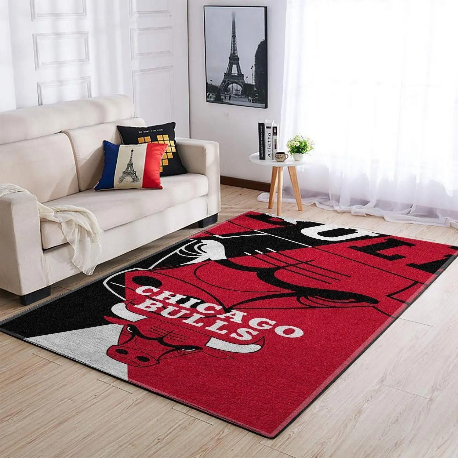 Chicago bulls area rug nba carpet living room rugs rug regtangle carpet v4631 Rectangle Rug