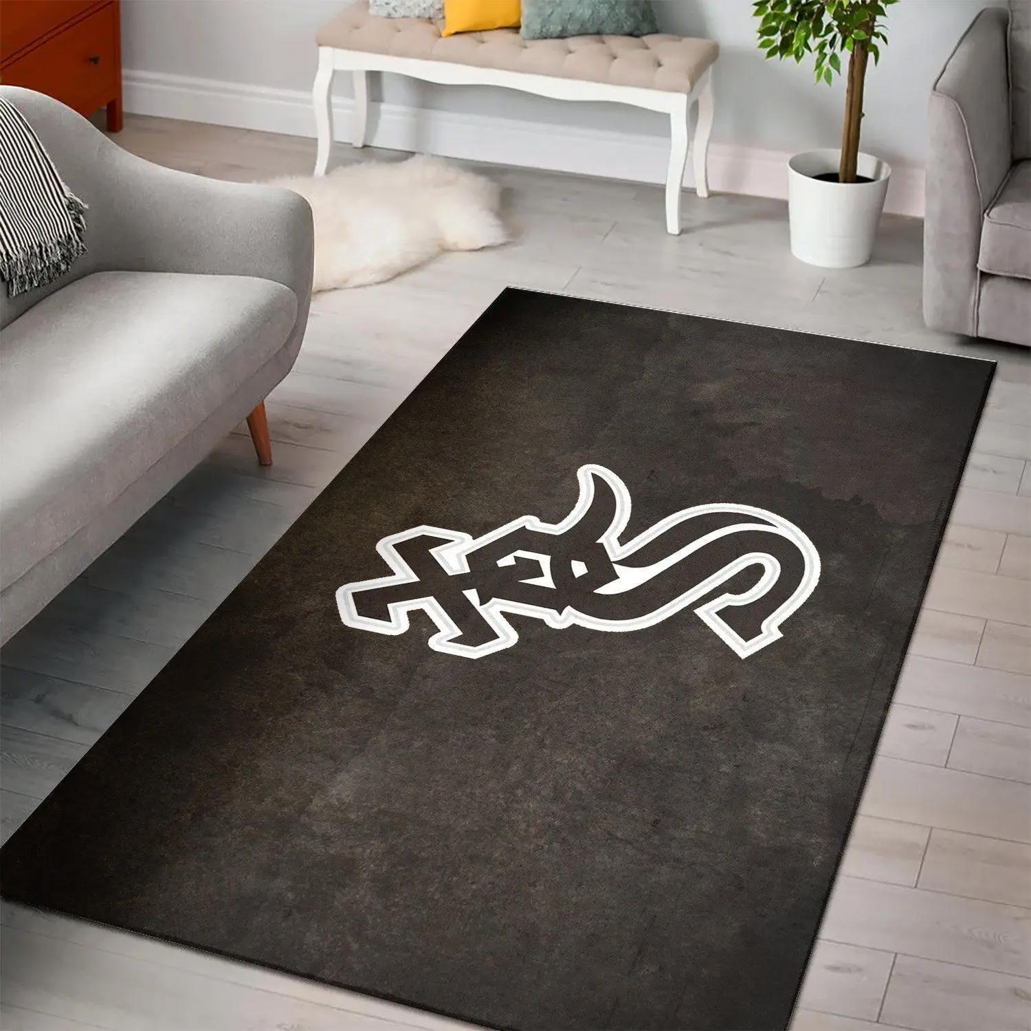 Chicago white sox area rug mlb baseball team logo carpet living room rugs rug regtangle carpet floor decor home decor v604 Rectangle Rug