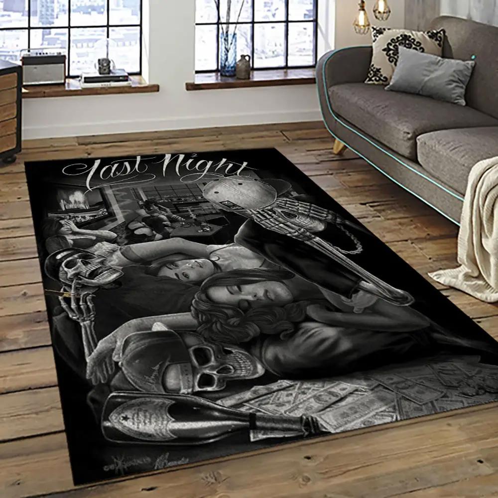 Chicano cholo style living room retangle carpet area rug home decor room decor gift for friends cc26 Rectangle Rug