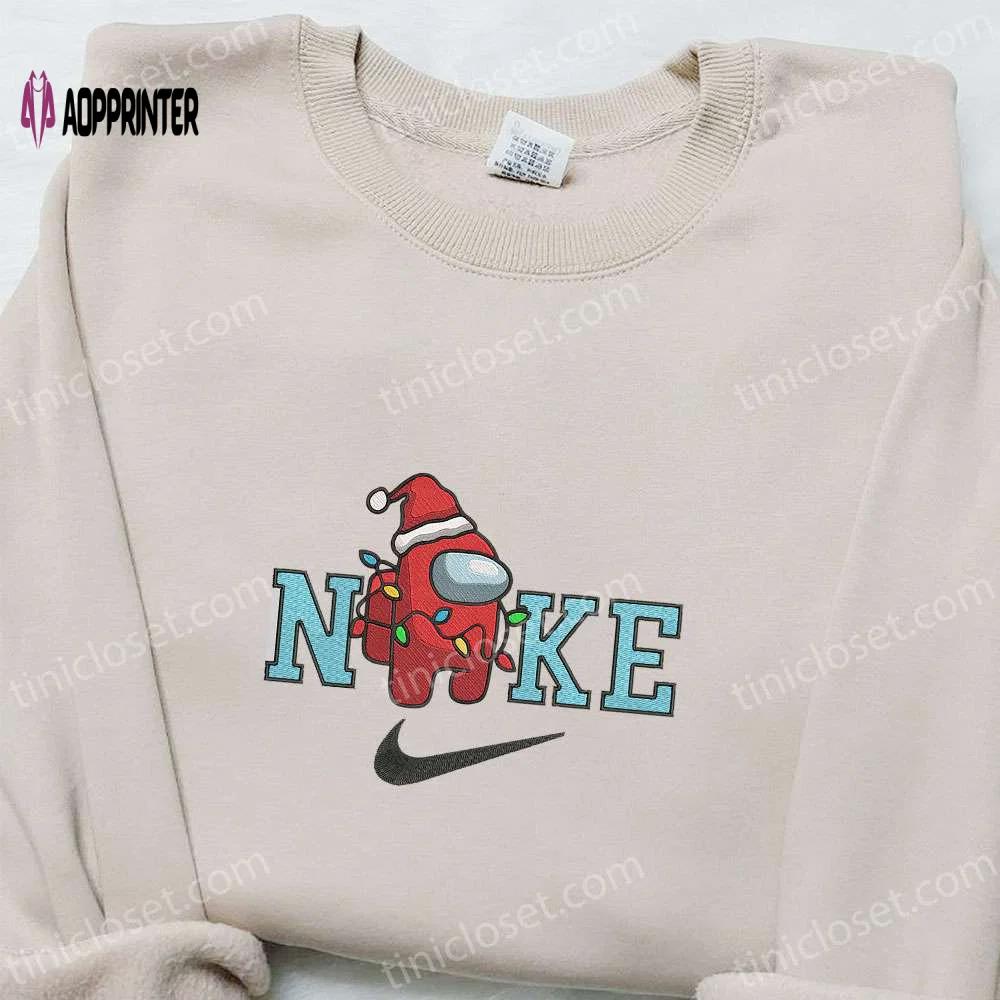 Christmas x nike embroidered sweatshirt: among us game shirt best gift idea Embroidered Shirt