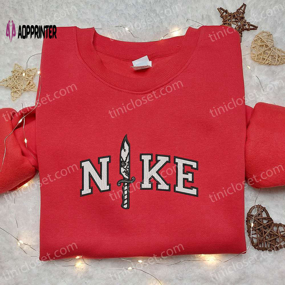 Chucky knife x nike embroidered sweatshirt: best halloween gift nike inspired shirt Embroidered Shirt