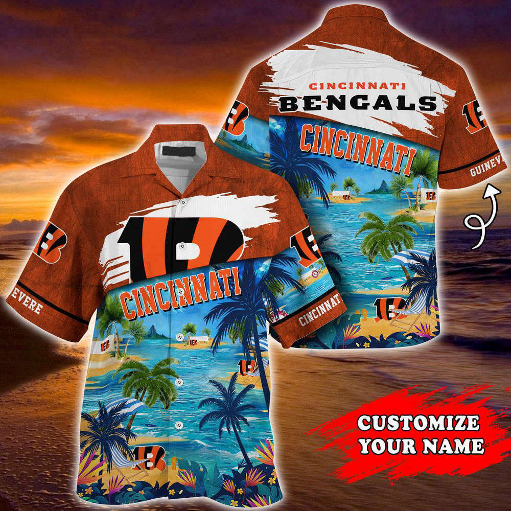 Cincinnati bengals nfl-customized summer hawaii shirt for sports fans Hawaii Shirt