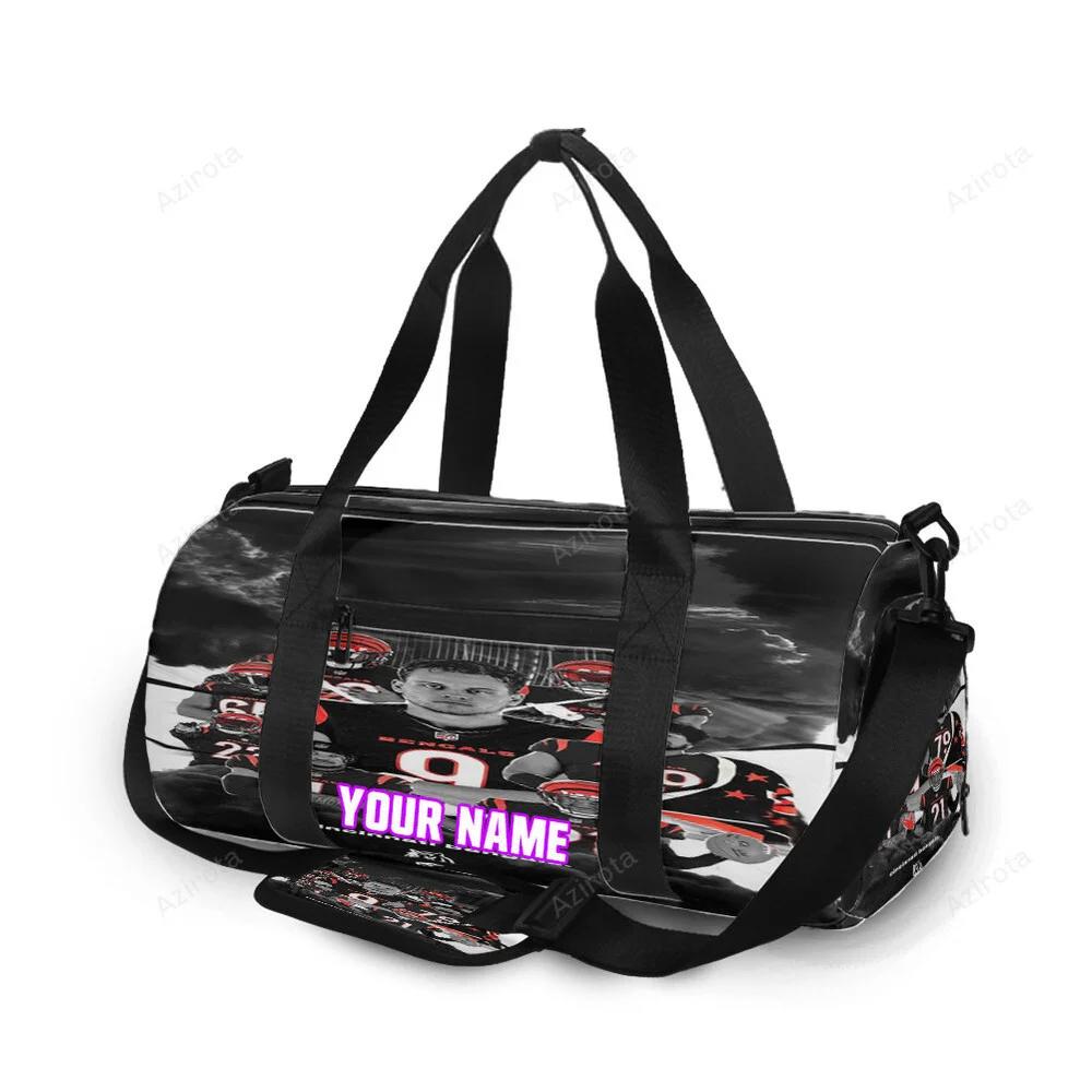 Cincinnati bengals team v4 personalized name travel bag gym bag 1761 Travel Bag