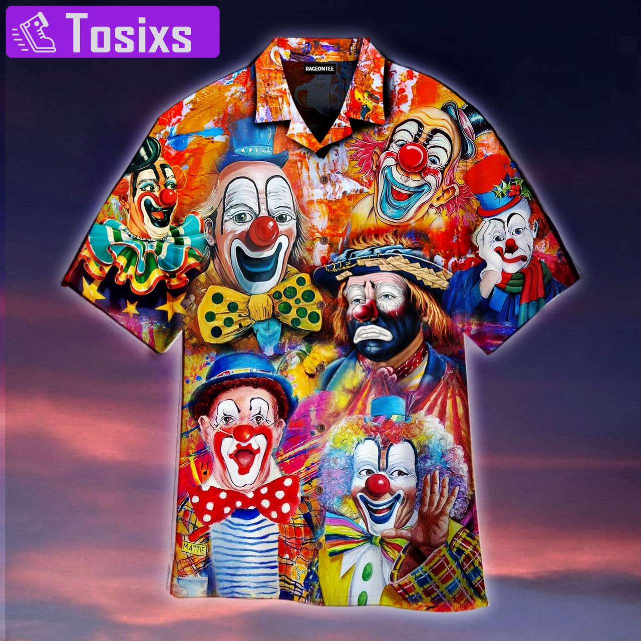Clown lovers halloween aloha hawaiian shirt 1 Hawaii Shirt Shorts & Flip Flops