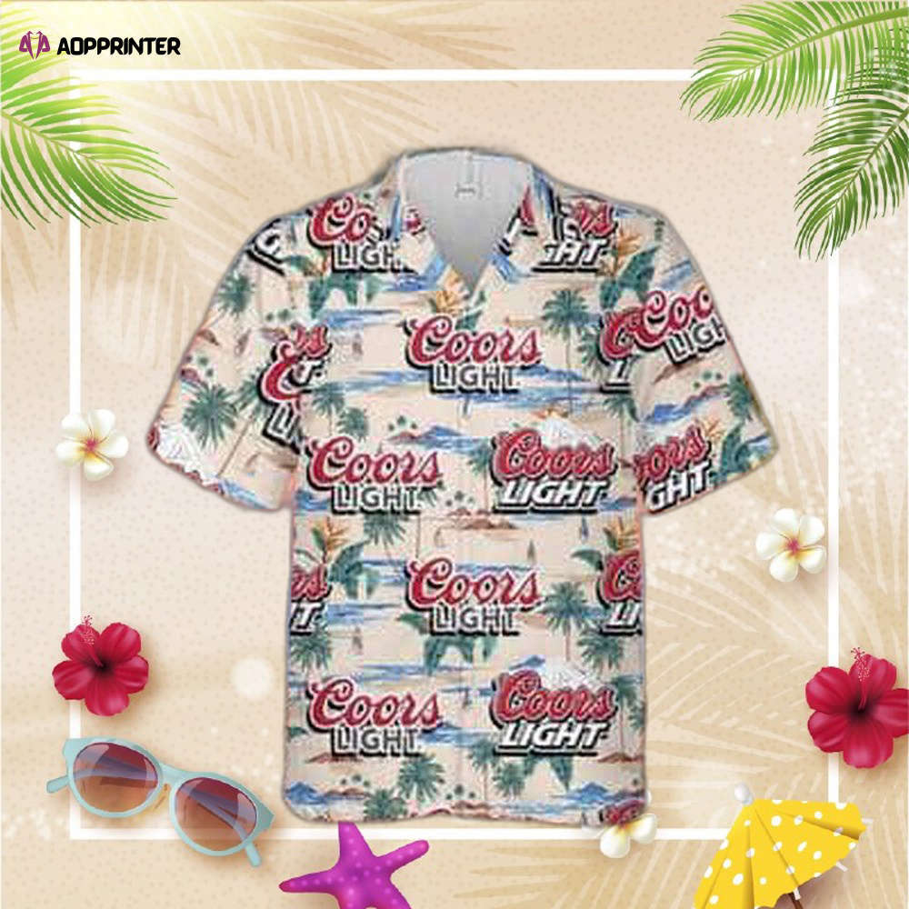 Coors light hawaiian shirt island pattern beach gift for friend Hawaii Shirt