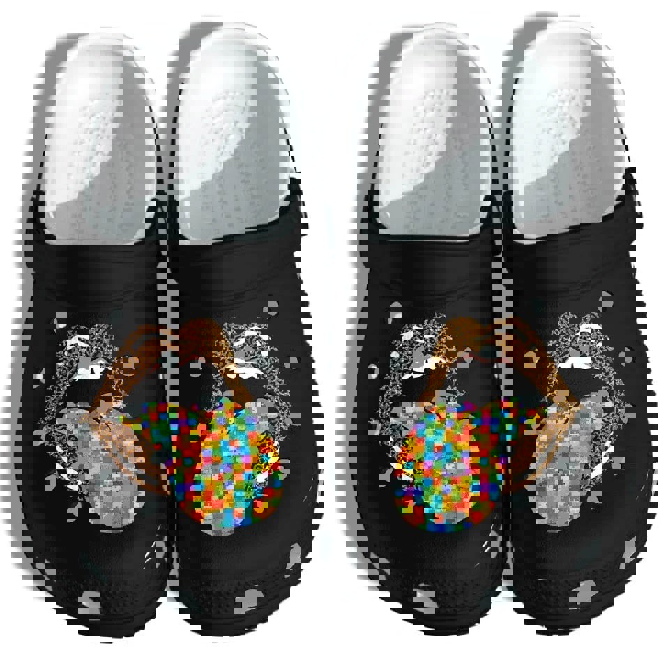 Crocs outfit - autism awareness crocs autism awareness lip leopard autism puzzle crocband clog shoes for men women - 55 Crocs Outfit