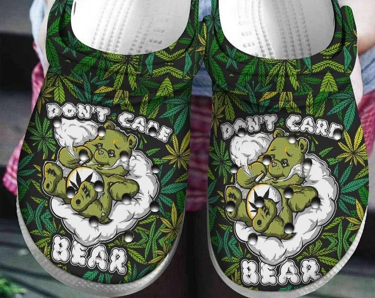 Crocs outfit - bear weed don’t care crocs crocband clogs - 219 Crocs Outfit