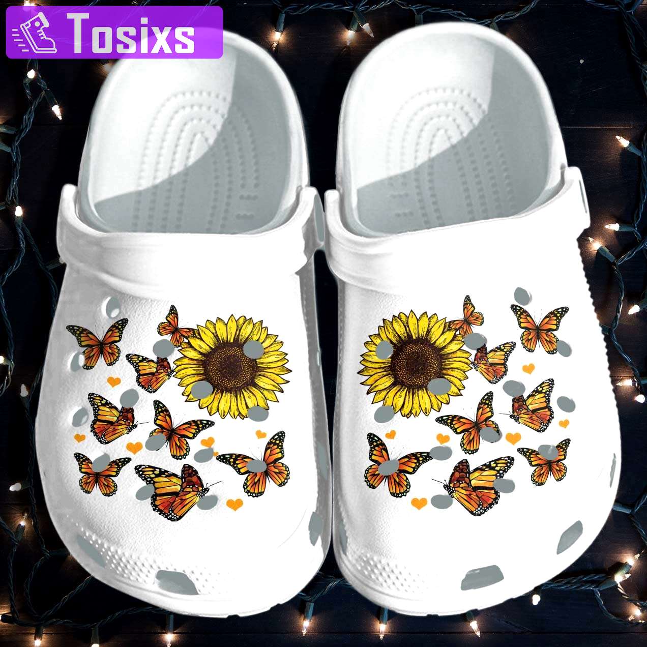Crocs outfit - butterfly sunflower crocs crocband clog shoes - 346 Crocs Outfit