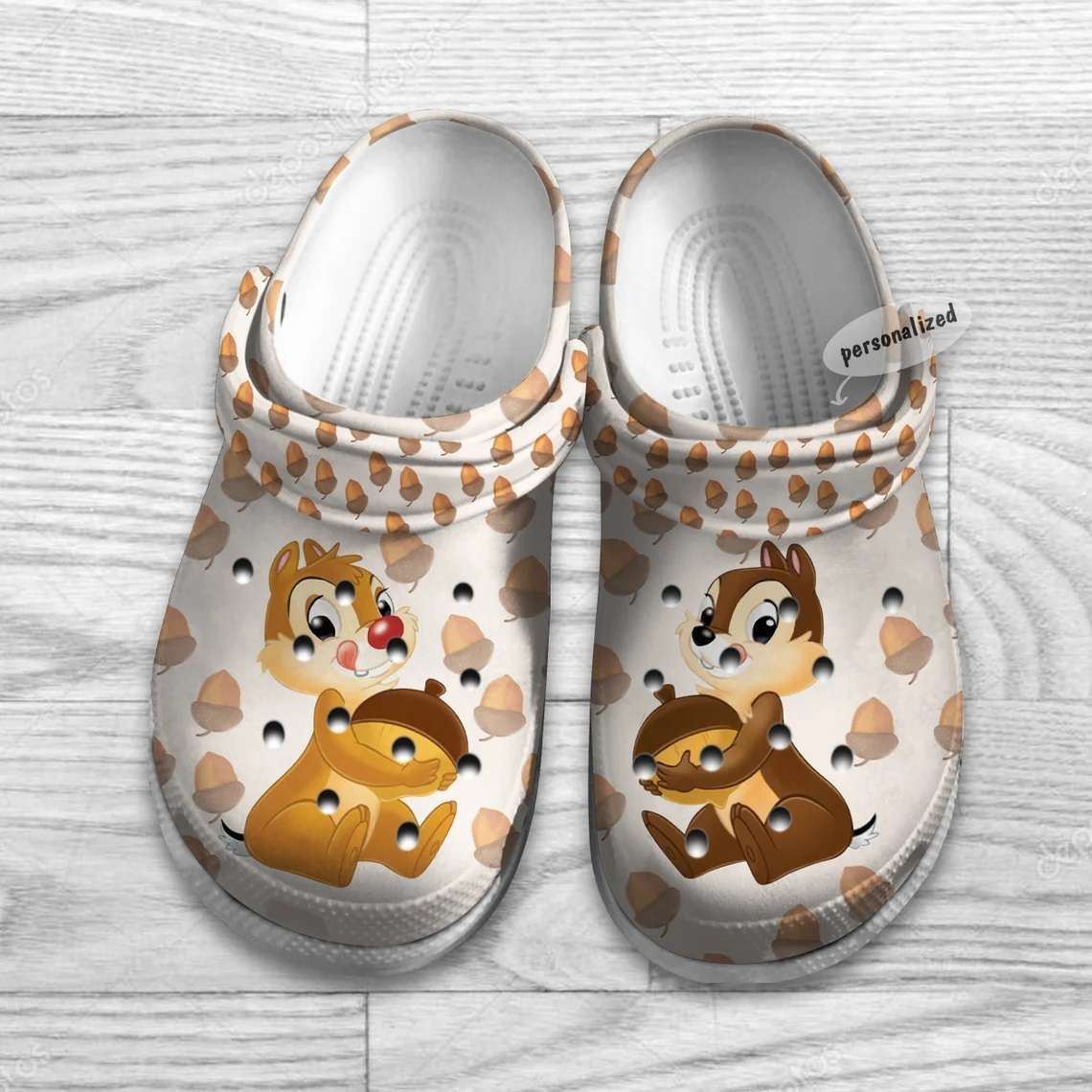 Crocs outfit - chip and dale hazelnut pattern disney graphic cartoon crocs clogs crocband shoes - 375 Crocs Outfit