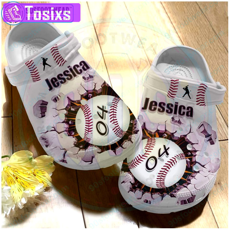 Crocs outfit - customize jersey numbers and name wall break personalized baseball crocs - 504 Crocs Outfit