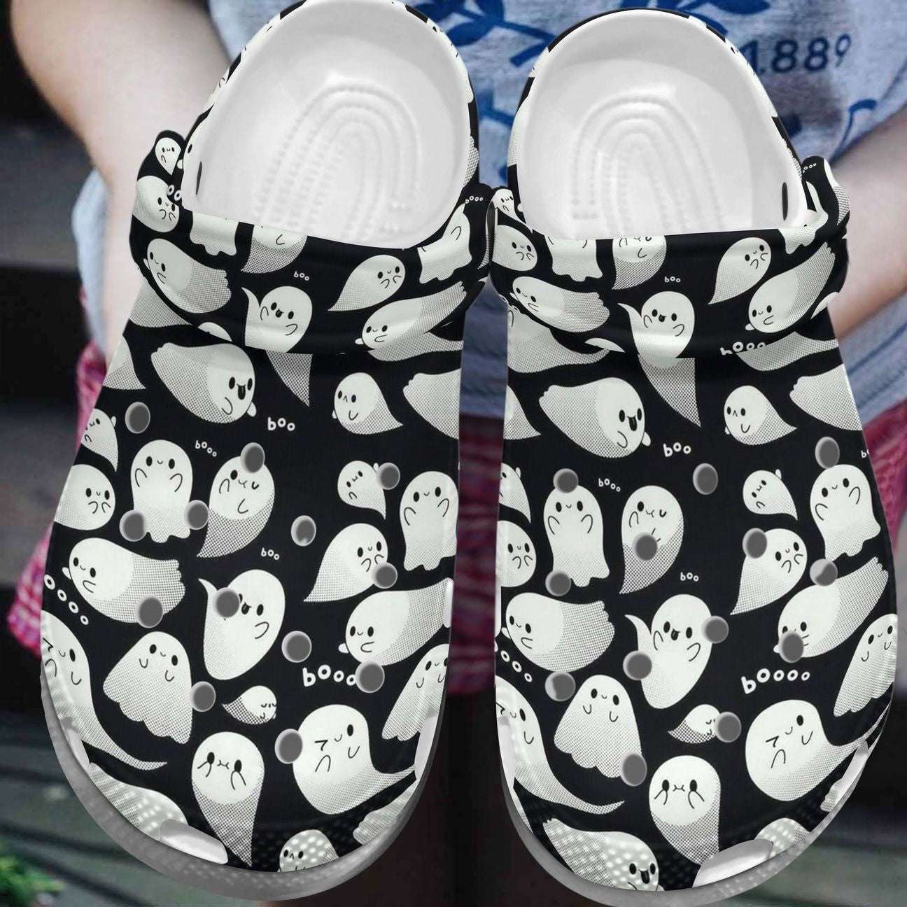 Crocs outfit - cute boo ghost halloween crocs clogs crocband shoes - 519 Crocs Outfit