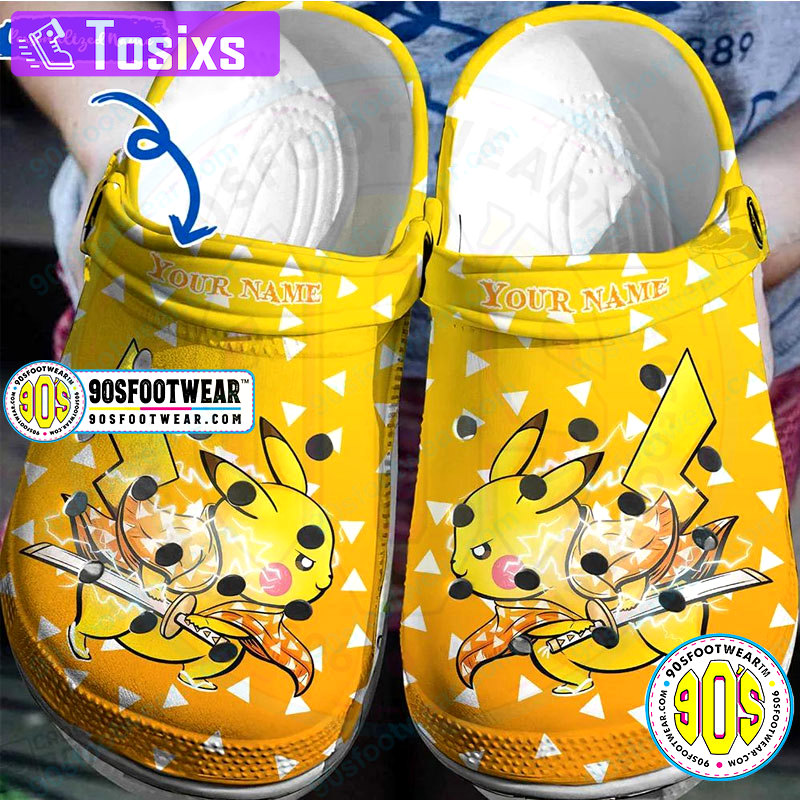 Crocs outfit - demon slayer personalized crocs pikachu demon slayer anime clog shoes - 582 Crocs Outfit