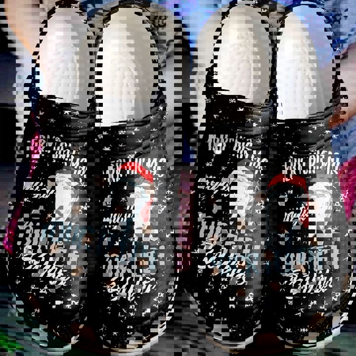 Crocs outfit - dentist may all your teeth be white christmas santa hat crocs crocband clog shoes for men women - 586 Crocs Outfit